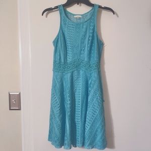Charlotte Russe Turquoise Blue Lace Dress